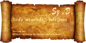 Számtartó Dénes névjegykártya